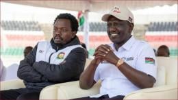 George Ruto (l) with his father, President William Ruto.